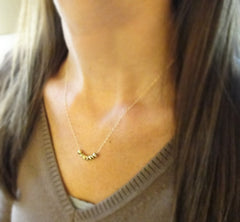 Gold nugget necklace - gold chunk necklace - chunky gold necklace - 1230