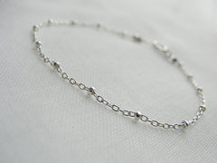 Silver satellite bracelet - silver ball bracelet - simple silver bracelet - 2104S