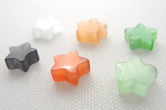 SALE- Tiny jade star necklace - colored jade star - 1224