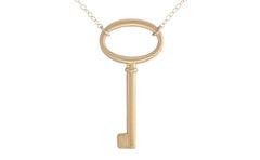 SALE 20% off - Gold Key Necklace - gold necklace with key - 1155