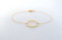 Simple circle bracelet - gold circle bracelet - Olive Yew gold bracelet - 2110