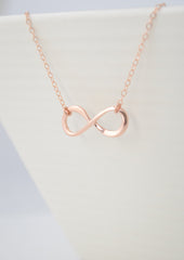 Rose gold infinity bracelet - rose gold bracelet with infinity symbol - 2116