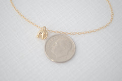 Tiny gold elephant bracelet - 2121