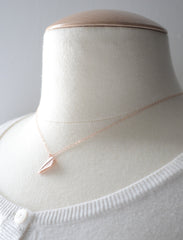 Rose gold paper airplane necklace - rose gold airplane necklace - 1162