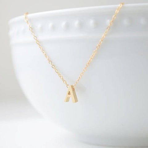 Tiny Letter Bracelet - Initial Bracelet - 2120