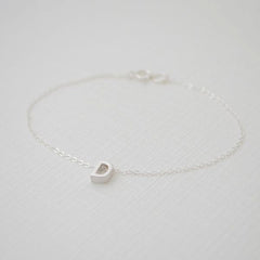 Tiny Letter Bracelet - Initial Bracelet - 2120