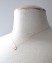 Rose gold initial necklace - rose gold letter - personalized necklace - 1125