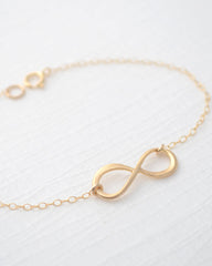Silver or Gold  infinity bracelet - bracelet with infinity symbol - 2116
