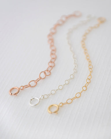 Extender chains - Gold, rose gold or silver chain extenders - 1190