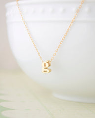 Lowercase gold initial necklace - 1001