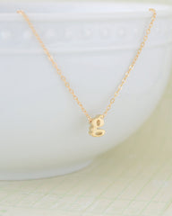 Lowercase gold initial necklace - 1001