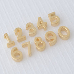 Tiny Gold Number Necklace - 1194