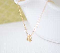 Little rose gold ampersand necklace - 1221