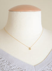 Little gold ampersand necklace - 1221