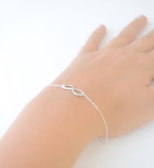 Silver infinity bracelet - sterling silver bracelet with infinity symbol