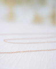 Rose gold filled plain necklace - finished rose gold necklace - rose gold filled chain - 1138