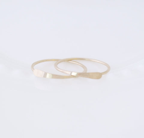 Tiny hammered gold hoops - little gold hoops - small gold hoops - 3129