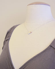 Star trio necklace - star necklace - 1110