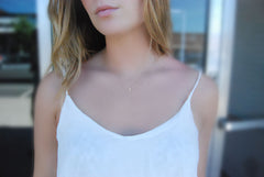 Tiny gold letter necklace - Gold initial necklace - 1101