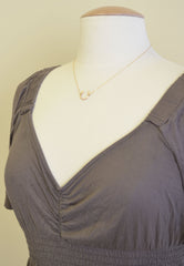 Lucky sterling silver horseshoe necklace - small silver horseshoe necklace - lucky horseshoe - 1113
