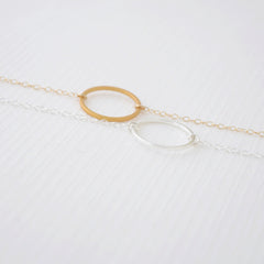 Simple circle bracelet - gold circle bracelet - Olive Yew gold bracelet - 2110