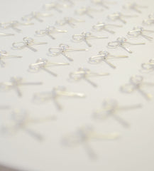 Silver bow necklace - 1140
