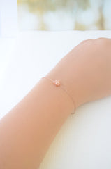Rose gold star bracelet - rose gold bracelet with star charm - 2107