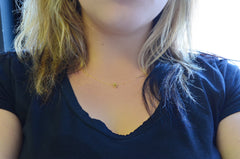 Tiny Gold Number Necklace - 1194