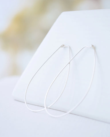 Large Silver hammered hoops - gold silver hoops - 3103