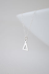 Greek Alphabet Necklace- Sterling Silver Necklace for sorority - 1244