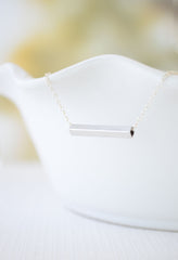 Gold bar necklace - simple bar necklace - modern gold jewelry - 1243G