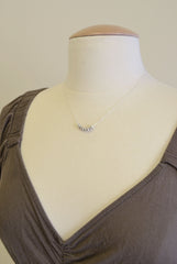 Silver nugget necklace - silver chunk necklace - chunky silver necklace - 1230