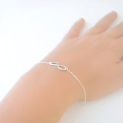 Silver or Gold  infinity bracelet - bracelet with infinity symbol - 2116
