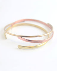 Hammered Bangle Bracelet Set of three - 2135M