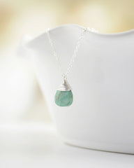 Turquoise Harmony Necklace - Gold or silver necklace with Turquoise - 1252G