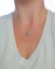 Turquoise Harmony Necklace - Gold or silver necklace with Turquoise - 1252G