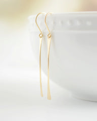 Dangly Simple Silver Earrings - 3136