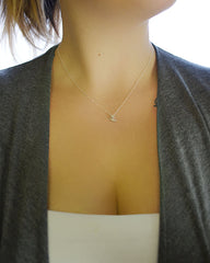 Tiny silver bird necklace 2 - little bird charm on sterling silver necklace - 1129