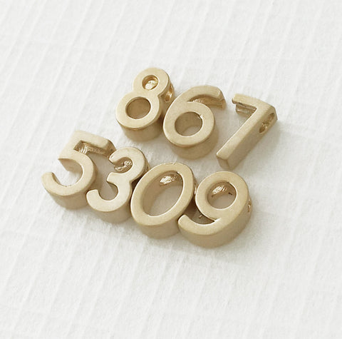 Tiny Gold Number Necklace - 1194