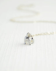 Tiny silver elephant bracelet - 2121