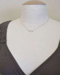 Silver Helix Necklace - sterling silver necklace with handmade spiral- 1261