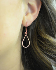 Gold Raindrop Earrings - gold filled teardrop dangle earrings - 3140
