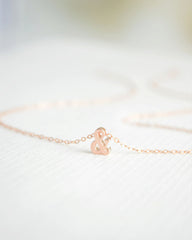 Little gold ampersand necklace - 1221